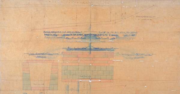 Plano proyecto desecación de las vegas comprendidas entre la Alameda y la Calle Nueva, La Serena, 1888