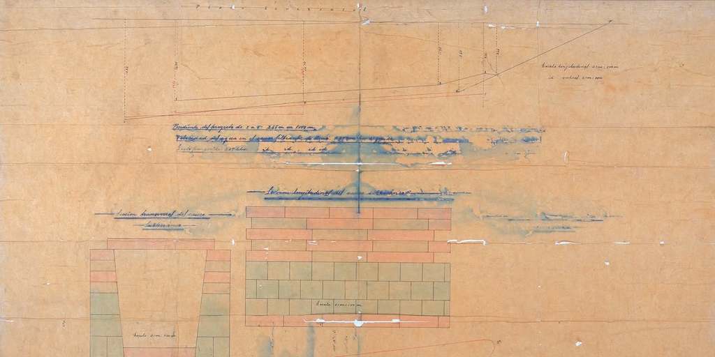 Plano proyecto desecación de las vegas comprendidas entre la Alameda y la Calle Nueva, La Serena, 1888