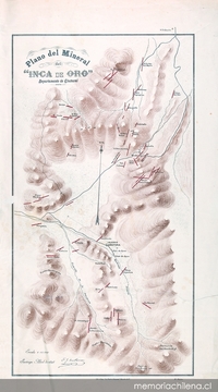 Plano del Mineral del Inca del Oro [mapa] : Departamento de Chañaral