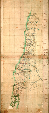 Mapa de Chile desde Copiapó a Chiloé