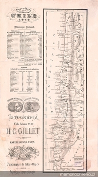Nuevo mapa de la República de Chile, 1876