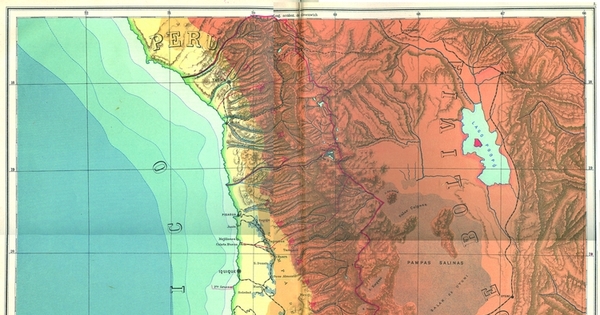 Mapa Escolar de Chile (extremo norte), 1911