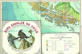 Mapa Escolar de Chile (extremo sur), 1911