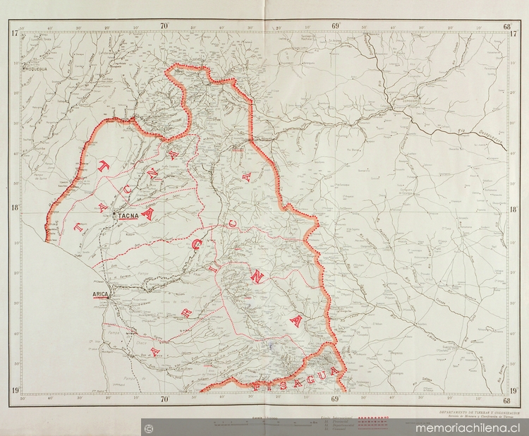 Mapa de Chile, 1929