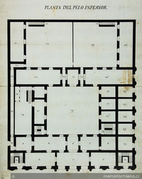 Planta del pizo inferior: [edificio del Cabildo de Santiago], 1784