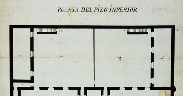 Planta del pizo inferior: [edificio del Cabildo de Santiago], 1784