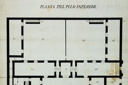 Planta del pizo inferior: [edificio del Cabildo de Santiago], 1784