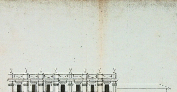 Perfil lateral del edificio del Cabildo de Santiago, 1784