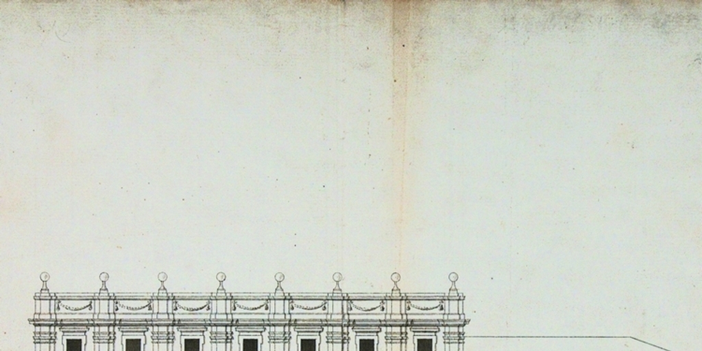 Perfil lateral del edificio del Cabildo de Santiago, 1784