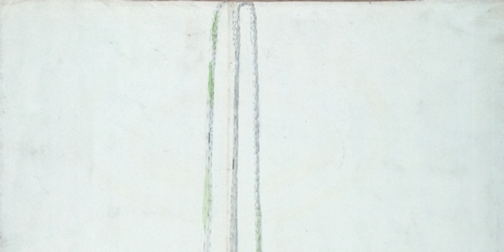 Plano proyecto de pilón de agua para La Cañada, Santiago, 1806