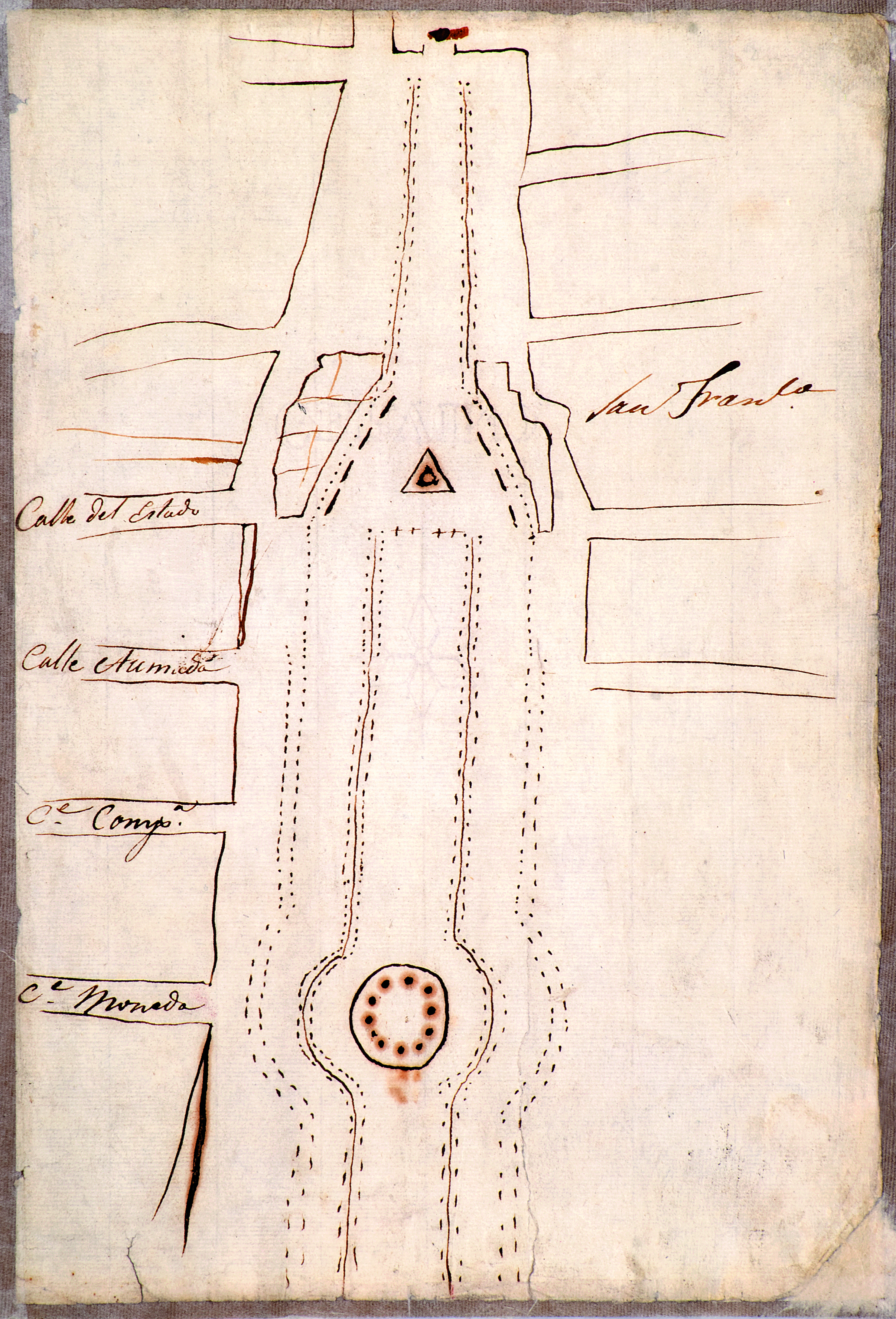 Croquis de La Cañada, Santiago 1818
