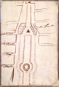 Croquis de La Cañada, Santiago 1818