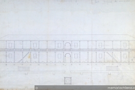 Proyecto de nuevas salas en el hospital San Juan de Dios: Primer claustro, Alameda / San Francisco, 1833