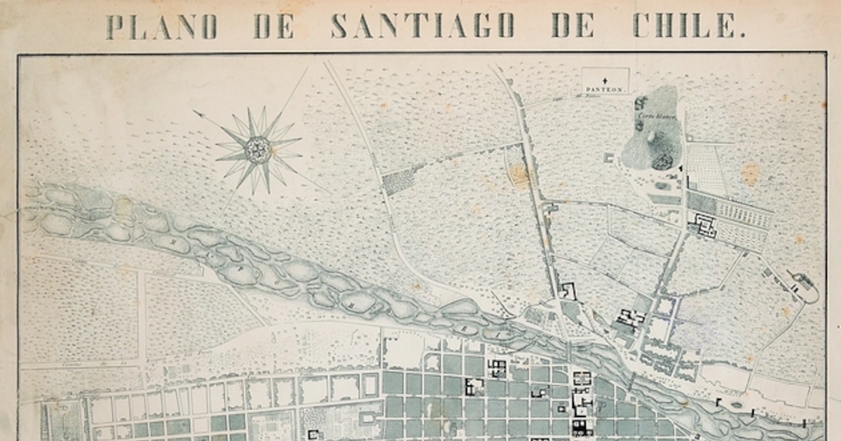Plano de Santiago de Chile [mapa]: dedicado a D. José Tomás Urmeneta