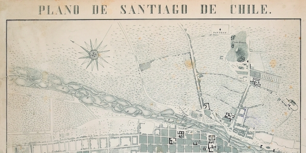 Plano de Santiago de Chile [mapa]: dedicado a D. José Tomás Urmeneta