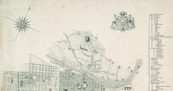 Plano topográfico de la ciudad de Santiago de Chile [mapa]