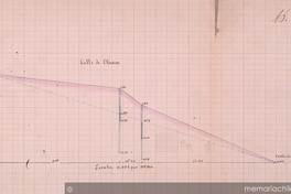 Perfil longitudinal de la calle Olivares entre Nataniel y Duarte, Santiago, 1877