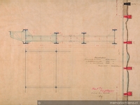 Plano del Puente de Bello, Santiago, 1883