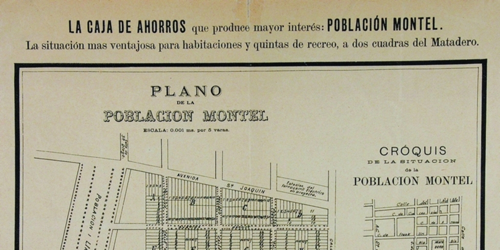 Plano de la población Montel