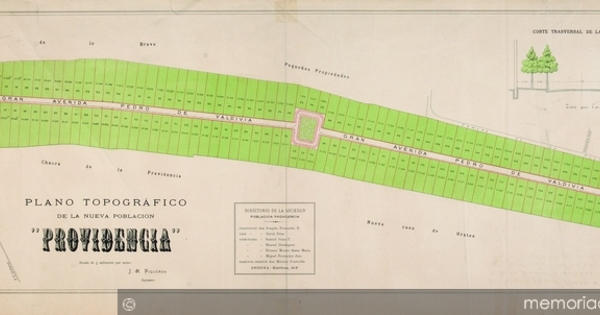 Plano topográfico de la nueva población "Providencia"