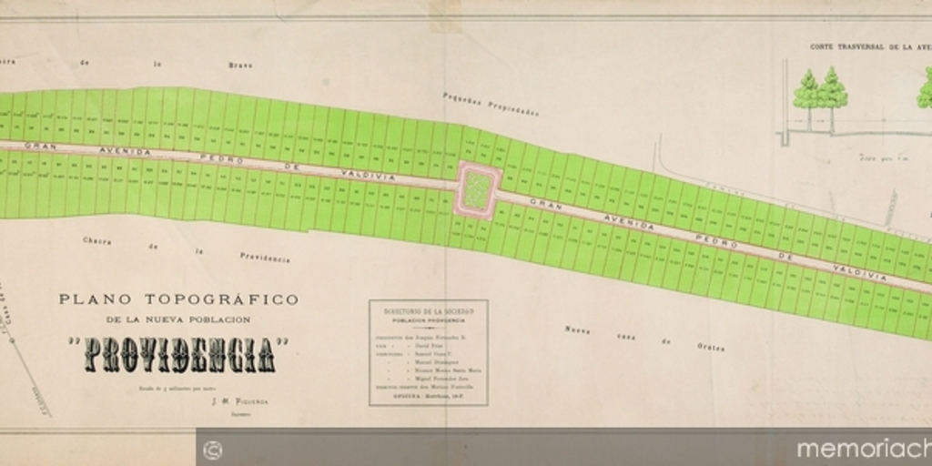 Plano topográfico de la nueva población "Providencia"