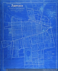 Empresa de Agua Potable : plano de distribución de cañerías en la ciudad ...