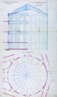 Bolsa de Comercio de Santiago. Sala de transacciones, 1914