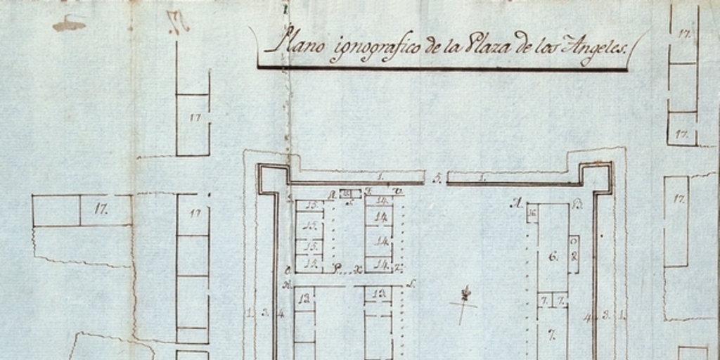 Plano ignografico de la Plaza de Los Angeles, 1795