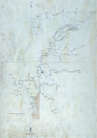 Plano de la zona de Valdivia, entre el río Mehuin y Lumaco, 1830