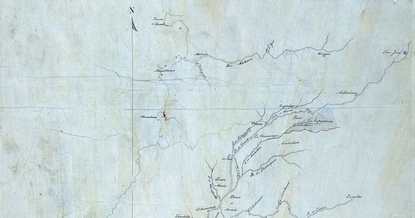 Plano de la zona de Valdivia, entre el río Mehuin y Lumaco, 1830