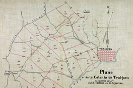 Plano de la colonia de Traiguén: subdividido en 23 hijuelas, 1881
