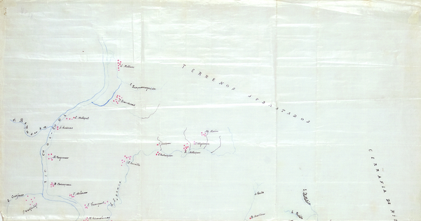 Croquis de los terrenos que ocupan los indígenas radicados por la comisión de títulos en octubre i noviembre, 1890