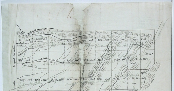 Croquis de los terrenos situados entre los ríos Malleco i estero Dillo, 1893