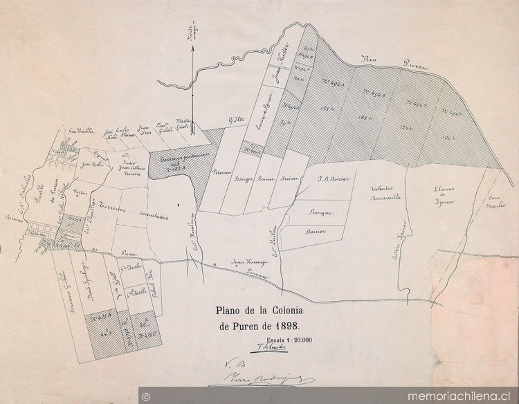 Plano de la Colonia de Purén de 1898 [mapa]