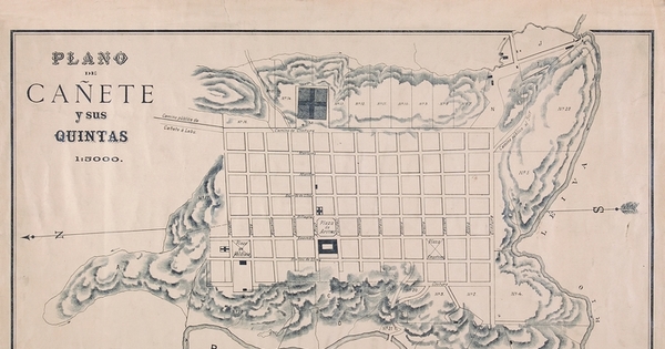 Plano de la ciudad de Cañete y sus quintas [mapa]