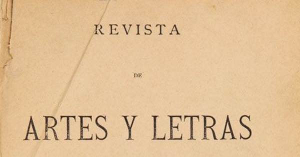 Revista de artes y letras: tomo 1, número 1, 15 de noviembre de 1884