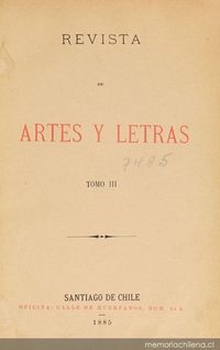 Revista de artes y letras: tomo 3, 1885