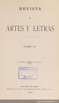 Revista de artes y letras: tomo IX, 1887