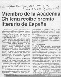 Miembro de la Academia Chilena de la Lengua recibe premio literario en España