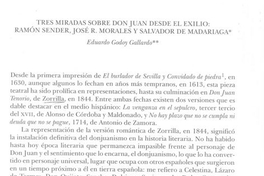 Tres miradas sobre Don Juan desde el exilio: Ramón Sender, José R. Moralesy Salvador de Madariaga