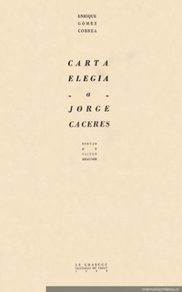 Carta elegía a Jorge Cáceres