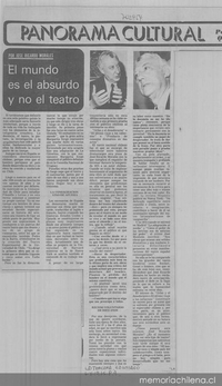 El mundo es el absurdo y no el teatro