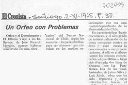 Un Orfeo con problemas