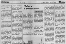 Orfeo y el desodorante