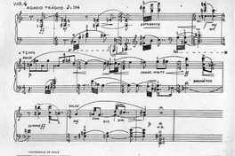 Fragmento de la partitura de Variaciones para piano N°4