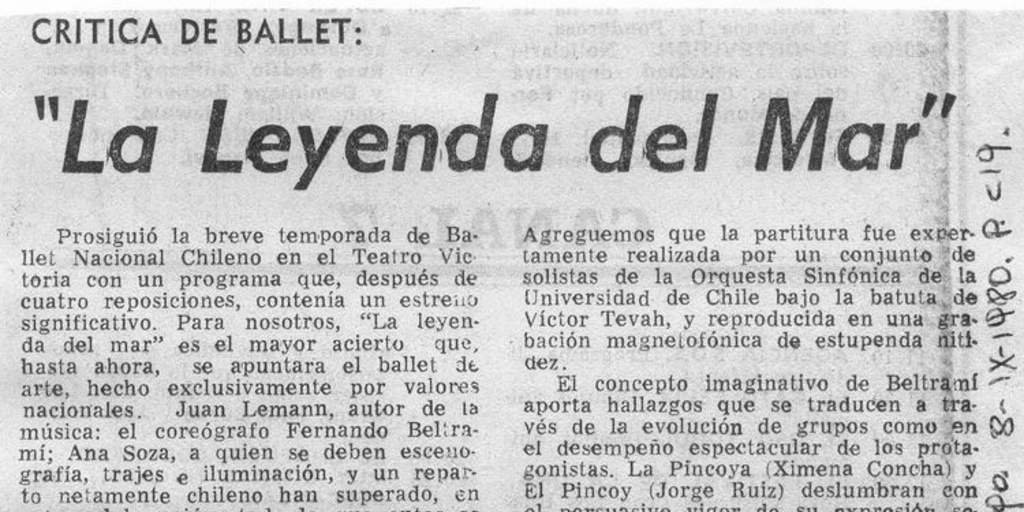 "La Leyenda del mar": crítica de ballet