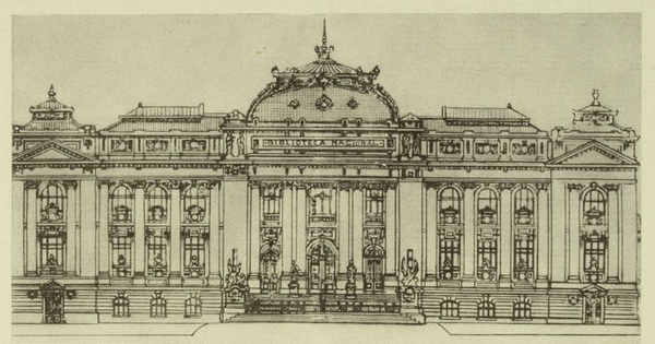 Proyecto de fachada de la nueva Biblioteca Nacional