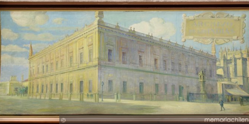Archivo de las Indias, pintura de Courtois de Bonnencontre
