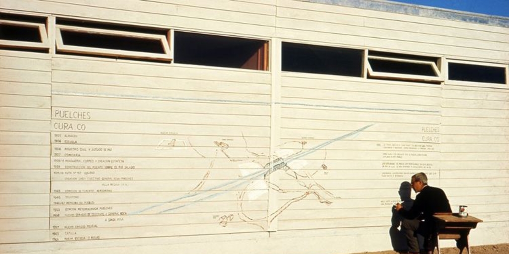 Alberto Cruz trabajando en la Primera Travesía,1965