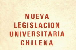 Nueva legislación universitaria chilena